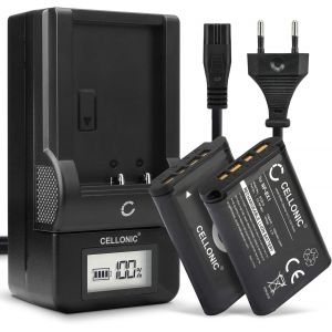 Camera Battery Compatible with Sony NP-BX1, ZV-1, HDR-CX405 (3.7V, 1090mAh) 2 Pieces + Charger - Neuf