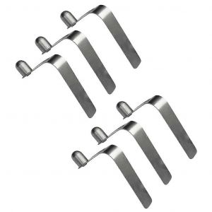 6 Pièces 8mm En Acier Inoxydable Kayak Pagaie Pinces À Ressort Camping En Plein Air Auvent Tente Poteau Bouton-Pression Clips Unique Extrémité - Neuf