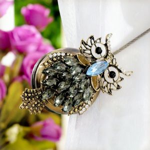 HJLIAN Embrasse de rideau magnetique en strass, boucle a clip, decoration d'interieur - Neuf