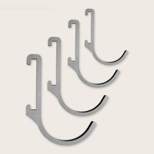 Eryi-Design Hambourg Barre De Suspension Autocollante Pour Ustensiles De Cuisine - Support De Cuisine Sans Perçage - 4 Crochets Supplémentaires Gris ArgentéU2026 - Neuf