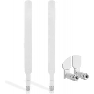 4G LTE Antenne SMA WiFi Booster,10dBi Haute Gain de L'antenne 4G Amplificateur Adaptateur Modem Récepteur de réseau Récepteur Haut de Gamme pour Huawei B880 E5172E5175 E5186 EB890 (2 Pack) - Neuf