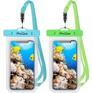 WQS-2 Pochettes &Eacute;tanches T&eacute;l&eacute;phone Certifi&eacute;e IPX8, pour T&eacute;l&eacute;phone Jusqu'&agrave; 7 Pouces, iPhone 16/15/14/13/12/11 Plus Pro Max, Redmi Note 13/13 Pro 12 A3, Galaxy A15 A35 A25 A54 A55 - Neuf