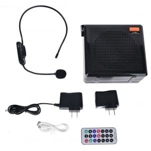 Amplificateur Vocal Portable Avec Microphone Sans Fil, Casque, Telecommande Et Haut-Parleur - Neuf
