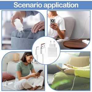 Chargeur Pour Honor, 66W Supercharge Chargeur Rapide Avec 6A C&acirc;ble Usb C 1M Pour Honor 90 Lite 200 Lite, Alimentation 66W Pour Honor Magic 7 Lite 90 Lite 200 Lite 70 Lite X6B X8B Pad X8A X9[Z3696] - Neuf