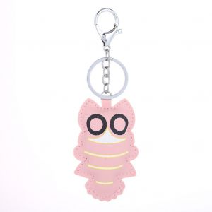Porte-Cles En Cuir Pu Avec Pendentif Hibou Mignon, Porte-Cles, Porte-Cles, Sac, Voiture, Ornement, Cadeau - Neuf