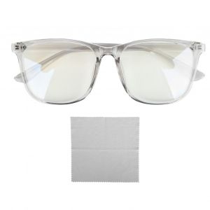 Lunettes de protection contre la lumiere bleue pour ordinateur, verres transparents gris anti-fatigue oculaire - Neuf