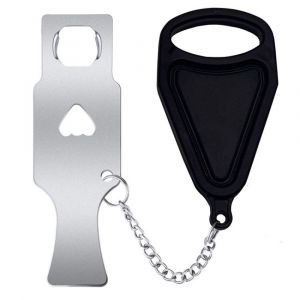 Voyage Anti-vol Bloqueur de Porte, arrêt de Porte, Portable de Verrouillage de Porte, Noir - Neuf