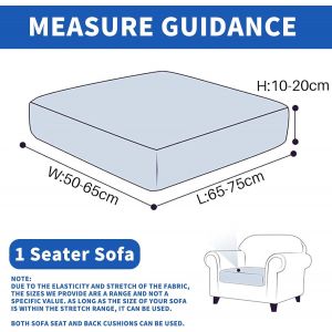 Tianyi-Housse Assise Canapé Extensible, Housse De Coussin Canapé, Universelle Housse Coussin Canape, Protection Meubles Couvre Pour Canapé Antidérapante Couverture Canape (1 Place, Marron) - Neuf