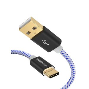 THEF-Câble USB 2.0 type C vers USB A standard USB 3.1 USB C Chargeur pour Apple MacBook, Chromebook Pixel et plus encore, Bleu 10 Ft / 3 m - Neuf