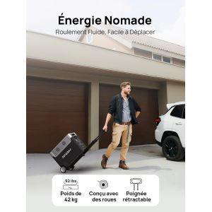 AFERIY G&eacute;n&eacute;rateur Solaire 3600W avec Panneau Solaire Portable 400W, Batterie LiFePO4 Portable 3840Wh, 220V-240V, Panneau Solaire Pliable 400W avec USB, IP65, pour Camping, Voyage, Pannes de Courant - Neuf