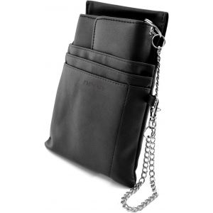 Serveur Argent Porte-Monnaie, Portefeuille Avec Pochette, Holster Insert Et Chaîne, Noir - Neuf