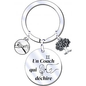 KAL-Cadeau Merci Coach Porte-Cl&eacute;s Coach &laquo; Coach Qui D&eacute;chire &raquo; Cadeau Coach Sportif Cadeau Coach Foot Cadeau Coach Basket Cadeau Coach D'&Eacute;quitation - Neuf