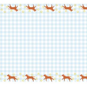Nappe Papier &Agrave; Carreaux Cheval 180x120cm Bleu - Neuf