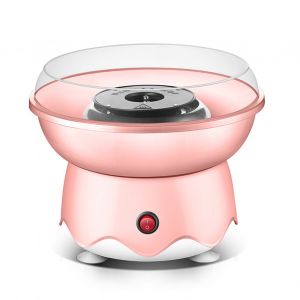 HJLIAN Machine a barbe a papa ronde, mini machine a barbe a papa electrique entierement automatique, prise americaine 220 V, rose - Neuf