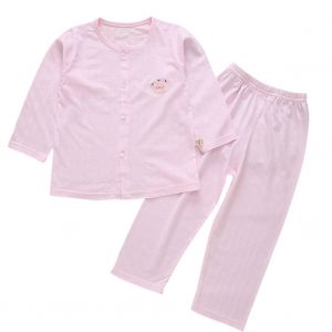 Ensemble D'ete Pour Bebe, Chemise Et Pantalon A Manches Longues, En Coton, Pour Enfants (Rose, 100) - Neuf