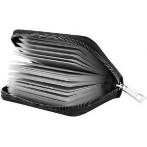 Porte Cartes Pour Homme Et Femme,Pu Similicuir Porte-Cartes Cuir,&Eacute;tui Carte Bancaire Et Cr&eacute;dit Unisexe Avec Housses Plastiques,Contient Jusqu'&Agrave; 20 Cartes Pour Id,Banque,Affaires (Noir) - Neuf