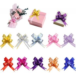 Kal-Lot De 100 Organza N?Uds De Noël En Ruban À Tirer Pour Cadeaux De Noël, Nouvel An, Thanksgiving, Fête D'anniversaire, Décoration De Mariage, Couleurs Assorties. - Neuf