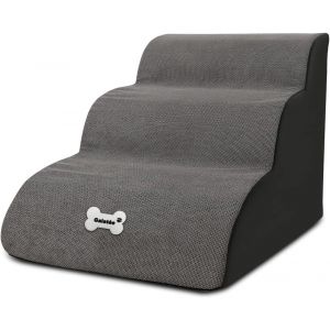 Escaliers Pour Animaux De Compagnie,Rampe Amovible Pour Animaux De Compagnie,3 Couches De Marches Pour Chiens En Mousse Haute Densit&eacute; Escaliers Pour Animaux De Compagnie&iquest;Gris&iquest; - Neuf