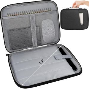 Pochette pour Tablette 11 Pouces [ 30 x 23 cm ] - Housse pour Accessoires avec Doublure Douce & Poign&eacute;e - Id&eacute;al pour Apple iPad Pro | Air & Galaxy Tab en Noir - Neuf