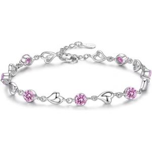 Coeur Bracelet Coeur Pour Femme Bracelet Coeur R&eacute;glable Bracelets En Cristal Bracelet Femme Simple Bijoux Femme Cadeau D'amour Pour Femmes Et Filles - Neuf