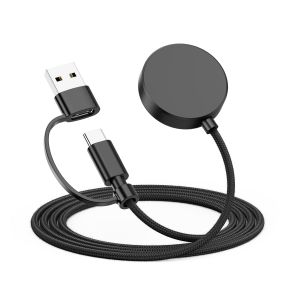 KALANKA-Chargeur Montre pour Samsung Galaxy Watch 7/6/ 6 Classic/ 5/5 Pro/ 4/3/ Active/Active 2/ FE, Cable USB C Remplacement Chargeur Galaxy Watch avec Adaptateur Type C vers USB-A (1 Pi&egrave;ce) - Neuf