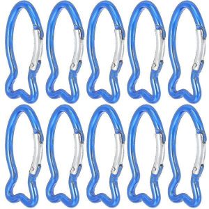 Lot De 20 Mousquetons D'escalade Durables En Aluminium - L&eacute;gers, Compacts Et Anti-Perte Pour Les Aventures En Plein Air, La Randonn&eacute;e Et Le Camping - Neuf