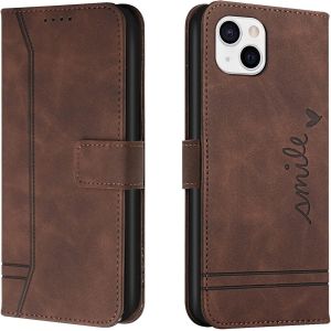 Kal-Coque Pour Iphone 14 Plus, Coque Iphone 14 Plus, Protection Portefeuille Etui À Rabat Housse En Cuir Pu Avec Antichoc Tpu Magnétique Flip Pochette Housse Iphone 14 Plus (6,7 Pouces) (Braun) - Neuf