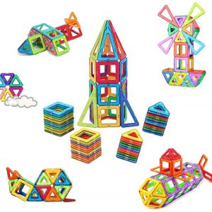 KAL-Blocs De Construction Magn&eacute;tique, Jeux De Construction Magn&eacute;tique Jouet Et Cadeau Educatif Et Instructif Pour Enfants (80 Pi&egrave;ces) - Neuf