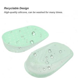 2.5cm Silicone Gel Semelles Adh&eacute;sives Hauteur Augmentation Orth&egrave;se Du Pied Arc Support Talon Pads Vert - Neuf