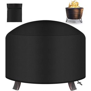 LORANKA-Rond Housse De Protection Pour Bras&eacute;ros, 80 x 80 Cm Housse Pour Foyer Barbecue, 210D Oxford Couverture Ronde Imperm&eacute;able Pour Brasero, Rev&ecirc;tement PU Couvre-Feu B&acirc;che De Brasero R&eacute;sistant Aux - Neuf