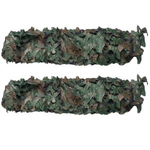 2x Chasse Camouflage Filets Woodland Camo Filet Stores Idéal Pour Parasol Camping Chasse De - Neuf