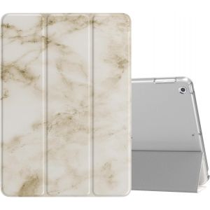 Kal-Étui Pour Ipad 9,7 Po 6e/5e Génération 2018/2017, Fine Et Légère Avec Protection Arrière Translucide Givrée Pour Ipad 9,7 Po 2018/2017, Veille/Réveil Automatique U2013 Marbre Gris Clair - Neuf