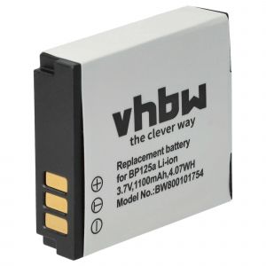 vhbw Batterie compatible avec Samsung HMX-Q20EDC, HMX-Q20BN, HMX-Q20BP, HMX-Q20RP, HMX-Q20RN cam&eacute;ra vid&eacute;o cam&eacute;scope (1100mAh, 3,6V, Li-ion) - Neuf