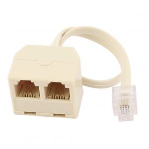 Adaptateur séparateur de ligne RJ11 6P4C mâle à femelle, prise téléphonique à 2 voies - Neuf