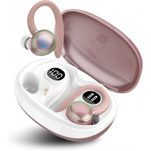 Ecouteurs Bluetooth Sans Fil Sport, Écouteur Bluetooth 5.3 Hifi Stéréo, Ecouteurs Sans Fil Avec Enc Mic, Oreillette Bluetooth Running Ip7 Étanche, 40H Casque Bluetooth Écran Led, Noir - Neuf