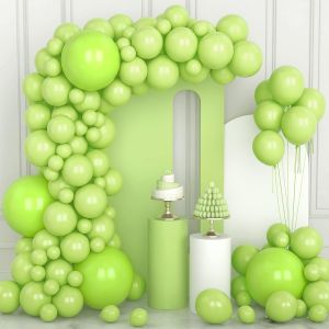 106Pcs Lime Green Balloons Latex Balloons 5 10 12 18 Inch Garland Kit Green Balloon With Ribbon For Women Boys Girls Birthday Parties Wedding Graduation Baby Safari Decorations - Neuf