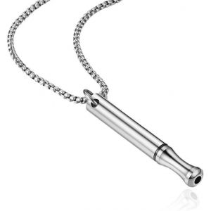 Kal-1pcs Collier De Respiration, Réduit Le Stress Et L'anxiété, Respiration & Anxiété, Sifflet Et Soulagement Grâce À L'exercice De Méditation, Collier De Soulagement D'anxiété, Idéal Pour Unisexe - Neuf