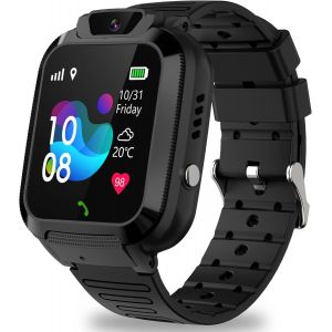 Montre Connect&eacute;e Enfant Gps, Ip68 Montre Intelligente Enfant Avec Gps, Sos T&eacute;l&eacute;phone Appel, Mode Classe, Voix Chat, Cl&ocirc;ture Geo, Cam&eacute;ra, R&eacute;veil, Jeux,Cadeau Pour Smartwatch Gar&ccedil;ons Et Filles 4-15 An - Neuf