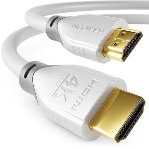 Câble HDMI 1,5m 4K@60Hz 2K@165Hz avec ARC Ethernet UHD HDR 3D 18Gbps Câble HDMI pour Barre de Son Téléviseur Blu-Ray Beamer Ordinateur Portable TV PS4 PS5 Console PC Moniteur-Blanc Gris - Neuf