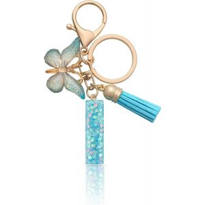 KAL-Porte-Clés Lettre Porte-Clés Fille Lettre Initiale Porte-Clés Pour Femmes Femmes, Bleu - Neuf