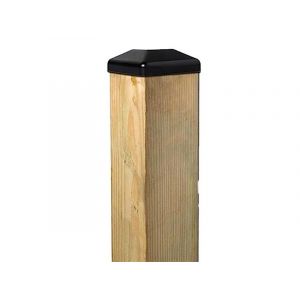 Lot De 24 Capuchons De Poteaux De Cl&ocirc;ture En Plastique Noir 9,2 X 9,2 Cm Pour La Protection Des Cl&ocirc;tures En Bois - Neuf