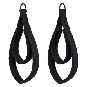 Pilates Double Boucle Sangles Pour R&eacute;formateur, R&eacute;glable Anneau En D Pour La Poign&eacute;e Exercice De Yoga De Sangles, Pack De 2, Un Mat&eacute;riau Durable - Neuf