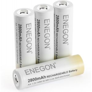 Piles Rechargeables AA 2800mAh - Piles Rechargeables AA Ni-MH Haute capacit&eacute; de 1,2V pr&eacute;charg&eacute;es - Faible autod&eacute;charge, bo&icirc;te de Rangement Incluse, Pack de 4. - Neuf