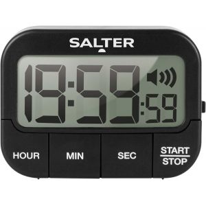 Eryi-355 Bkxcdu Minuterie De Cuisine Numérique - Minuterie Électronique, Chronomètre, 19 Heures 59 Minutes, Alarme Sonore Réglable, Grand Bouton Et Affichage, Chronomètre Ou Compte À Rebours, Noir - Neuf