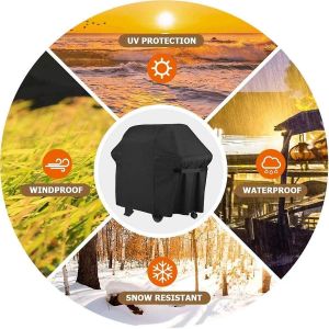 Housse de gril,housse de gril à gaz,housse de bâche de gril Oxford 210D durable pour Weber,Brinkman,grès de charbon de bois - Neuf
