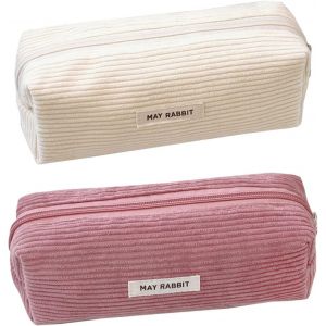 jum-&Eacute;tui &Agrave; Crayons En Velours C&ocirc;tel&eacute; 2 Pi&egrave;ces,&Eacute;tui &Agrave; Crayons Pour Adolescentes Filles,&Eacute;tui &Agrave; Crayons D'&Eacute;cole,&Eacute;tui &Agrave; Crayons B&acirc;cl&eacute;,&Eacute;tui &Agrave; Crayons Pour Enfants - Neuf