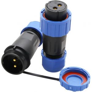 Connecteur À Vis Ty20 2-7 Broches Écrou Arrière/Bride/Station D'Accueil/Connecteurs De Câble Carrés (Montage Inversé, 2 Broches 25 A) - Neuf