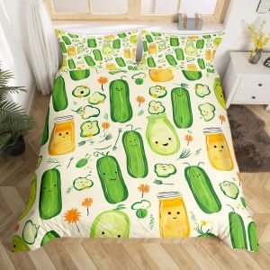 Double (Sans Couette)-Vert Jaune-Housse De Couette Homewish Avec Motif Dragon Et Ciel Étoilé Pour Lit Double, Pour Garçons Et Filles, Motif Dragon Magique, Mignon, Nuage, Étoiles, Lune, Décoration D - Neuf