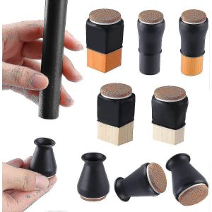 Protecteurs de sol de pied de chaise en silicone avec ajustement en feutre 0,5 « - 1 » 16 pièces - Neuf