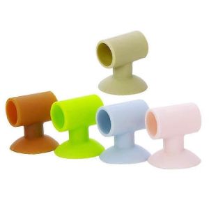 5pcs silicone but&eacute;e de porte but&eacute;es de porte protecteur but&eacute;e de porte poign&eacute;e de porte protection de pare-chocs de mur pour mieux prot&eacute;ger les portes mur - Neuf